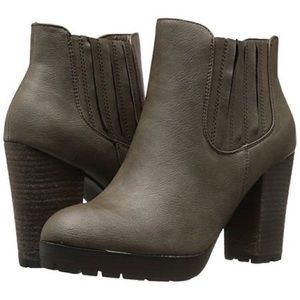 Madden girl brown faux leather booties
